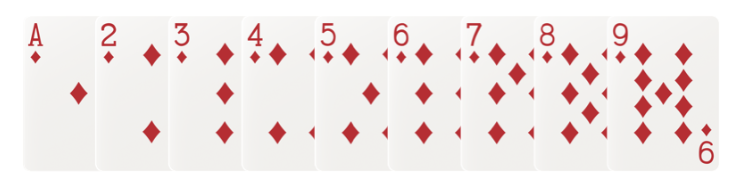 百家樂A-9點，根據其牌面數值為點數，其中A對應1點。

